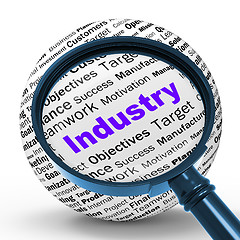 Image showing Industry Magnifier Definition Means Local Production Or Engineer