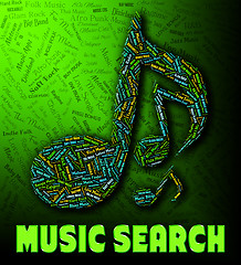 Image showing Music Search Shows Gathering Data And Analysis