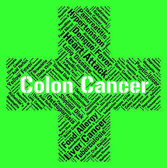 Image showing Colon Cancer Shows Cancerous Growth And Ailment