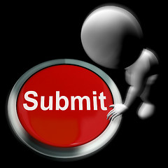 Image showing Submit Pressed Shows Submission Or Handing In