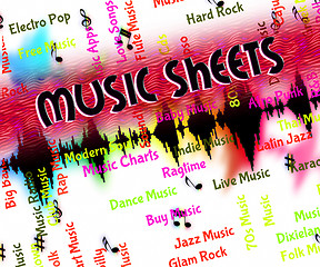 Image showing Sheet Music Means Sound Track And Harmony