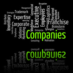 Image showing Companies Word Represents Wordclouds Businesses And Corporations