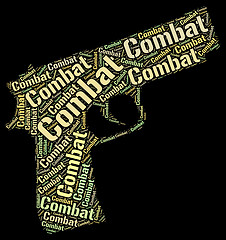 Image showing Combat Word Represents Inhibit Impede And War