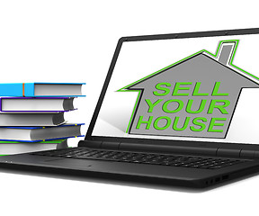 Image showing Sell Your House Home Tablet Means Find Property Buyers