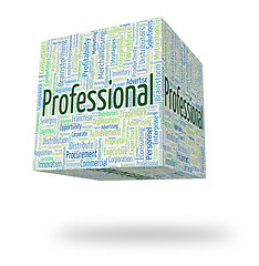 Image showing Professional Word Shows Professions Specialist And Expertise