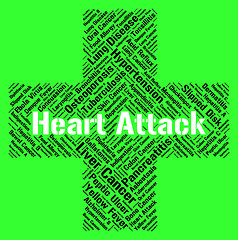 Image showing Heart Attack Indicates Cardiac Arrests And Ailments