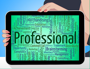 Image showing Professional Word Represents Professions Educated And Specialist