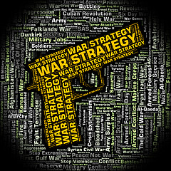 Image showing War Strategy Represents Bloodshed Clash And Conflicts