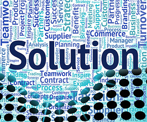 Image showing Solution Word Means Solved Successful And Succeed