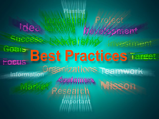 Image showing Best Practices Brainstorm Displays Optimum Business Procedures