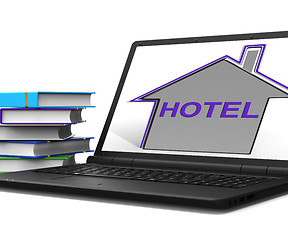 Image showing Hotel House Tablet Means Holiday  Accommodation And Vacancies