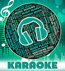 Image showing Karaoke Music Represents Sound Track And Acoustic