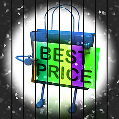 Image showing Best Price Shopping Bag Represents Bargains and Discounts