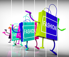 Image showing Fashion Shopping Bags Represent Trends, Shopping, and Designs