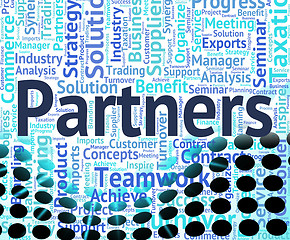 Image showing Partners Word Indicates Working Together And Cooperation