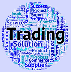 Image showing Trading Word Indicates Commercial Business And Exporting