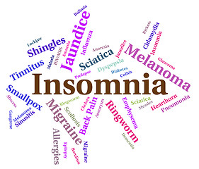 Image showing Insomnia Illness Means Sleep Disorder And Afflictions