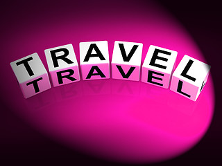 Image showing Travel Dice Show Traveling Touring and Trips