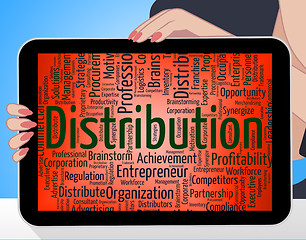 Image showing Distribution Word Indicates Wordcloud Delivery And Supplying