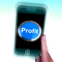 Image showing Profit On Mobile Phone Shows Profitable Incomes And Earnings