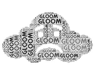 Image showing Gloom Word Indicates Wordclouds Woe And Wordcloud