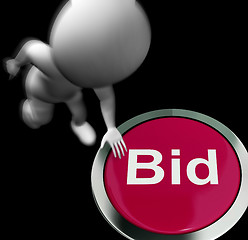 Image showing Bid Pressed Shows Auction Buying And Selling