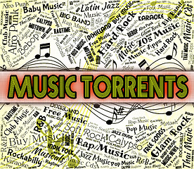 Image showing Music Torrents Shows Sound Track And Data