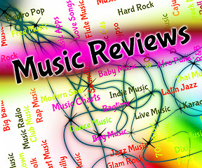 Image showing Music Reviews Shows Sound Track And Assess