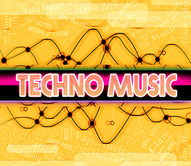 Image showing Techno Music Shows Electric Jazz And Audio