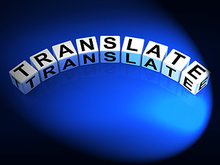Image showing Translate Dice Show Multilingual or International Translator