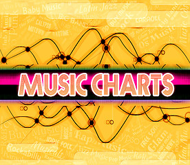 Image showing Music Charts Indicates Top Ten And Best