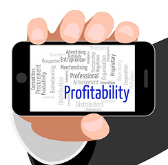 Image showing Profitability Word Shows Bottom Line And Financial
