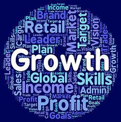 Image showing Growth Words Shows Develop Expansion And Development