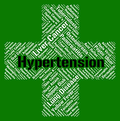 Image showing Hypertension Word Shows High Blood Pressure And Htn