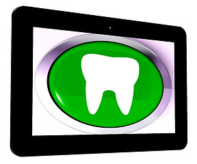 Image showing Tooth Tablet Means Dental Appointment Or Teeth