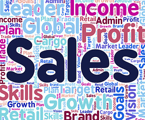 Image showing Sales Word Shows Text Retail And Words