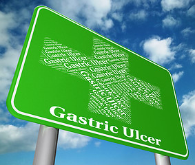 Image showing Gastric Ulcer Represents Ill Health And Disability