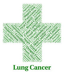 Image showing Lung Cancer Indicates Cancerous Growth And Affliction