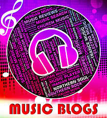 Image showing Music Blogs Shows Sound Track And Acoustic