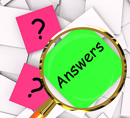 Image showing Questions Answers Post-It Papers Show Questioning And Explanatio