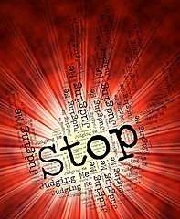 Image showing Stop Judging Me Represents Warning Sign And Caution