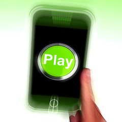 Image showing Play Mobile Shows Internet Recreation And Entertainment