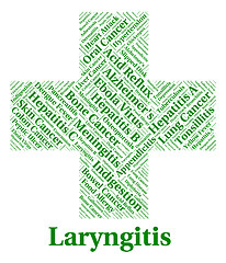 Image showing Laryngitis Illness Indicates Poor Health And Affliction