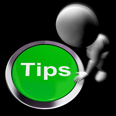 Image showing Tips Pressed Means Suggestions Pointers And Guidance