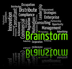 Image showing Brainstorm Word Indicates Put Heads Together And Analyze