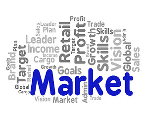 Image showing Market Word Means Sales Markets And Words