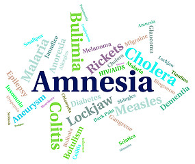 Image showing Amnesia Illness Represents Loss Of Memory And Ailment
