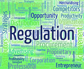 Image showing Regulation Word Indicates Ruling Rules And Statute