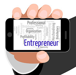 Image showing Entrepreneur Word Means Business Person And Businessman