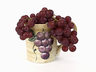Image showing Red Grapes in Cup